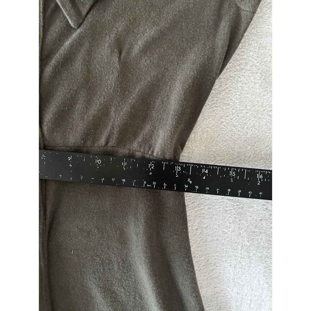 Anthropologie Sparrow Green Cotton/Cashmere Belted Midi Knit Dress Size Medium - Picture 11 of 12